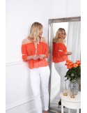 Bluza portocalie cu umerii goi MP28855 - Magazin online - Boutique